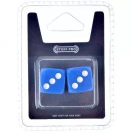 Набор кубиков Stuff-Pro (D6 16 мм 2 шт синие) картинка 372202 - МосИгра